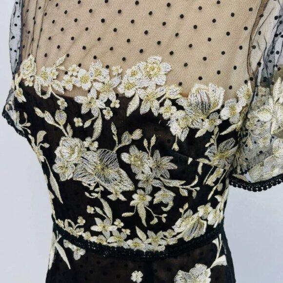 Marchesa Notte Embroidered Floral Mini Dress - Picture 3 of 16